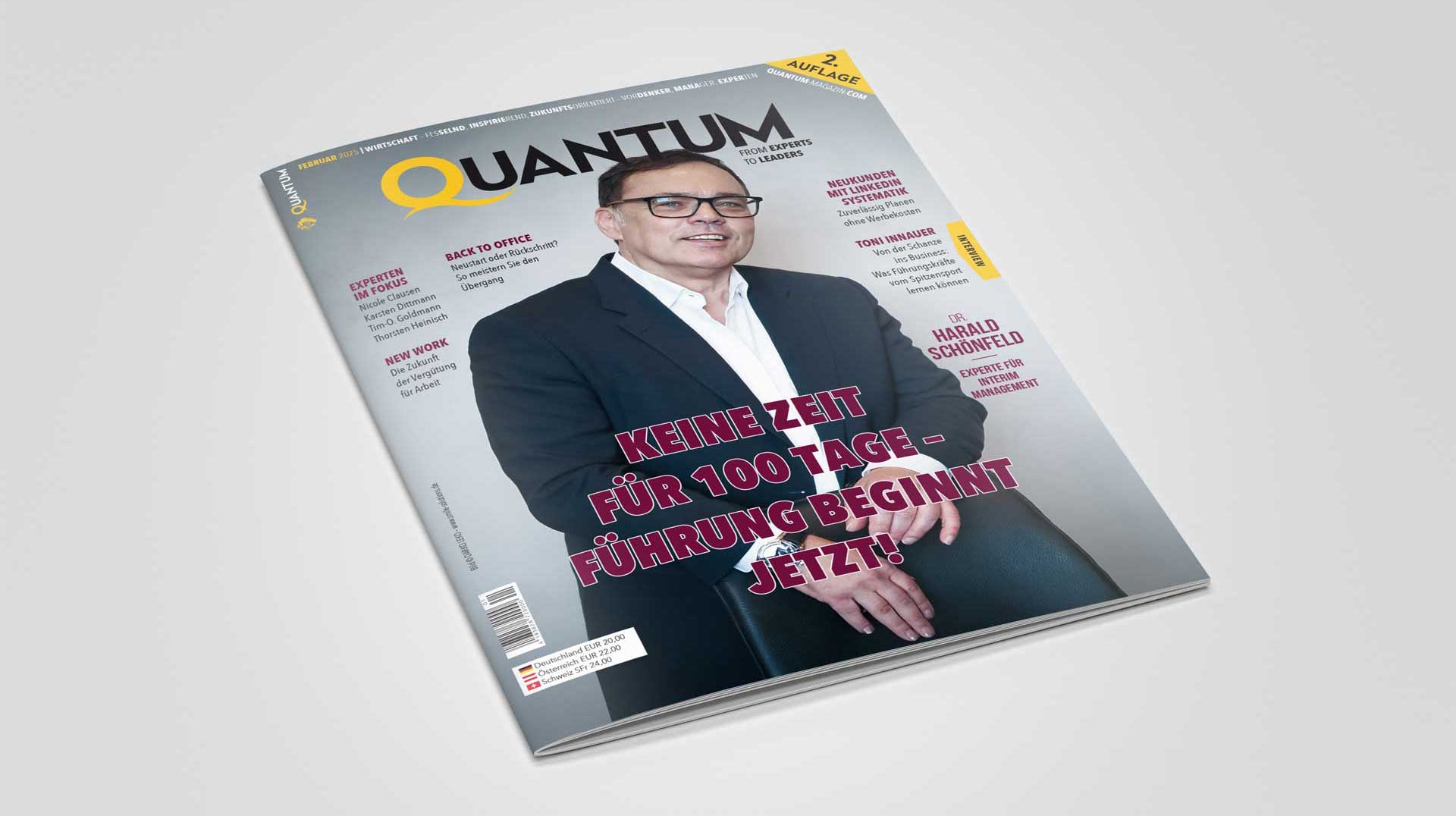 Wirtschaftsmagazin QUANTUM mit Dr. Harald Schönfeld: Führung beginnt jetzt!